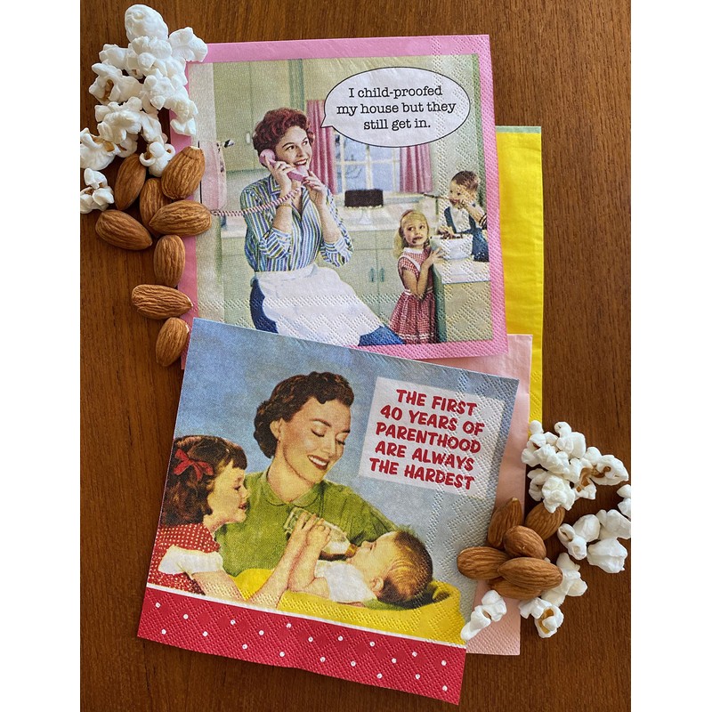 Retro Cocktail Napkin - Funny Cocktail Napkins for Women Boxed