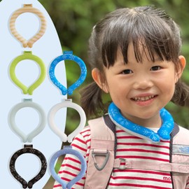 KOZATO Neck Cooler, Cool Ring, Ice Neck Ring, For Kids, Adults, Neck Cooling, Heatstroke, Heat Prevention, Cold Cool (M, Pistachio Green/Star)