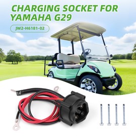 OXTOUF 48V MAC DC Charger Powerwise Receptacle for Yamaha Electric G29 2008-2010 Golf Cart, JR1-H235A-00,JW2-H6181-02