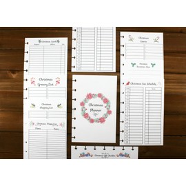 Christmas Planner Extension Pack for the Mini Happy Planner, Fits 7-Disc Notebook, Christmas Organizer, Happy Planner Inserts