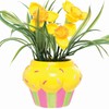 Baker Ross Cupcake Ceramic Flowerpots - Box of 3, Cute