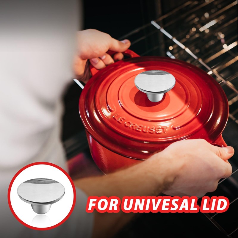 Uenhoy 4 Pcs Dutch Oven Knob Stainless Steel Pan Pot