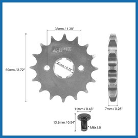 A ABSOPRO 428 Chain 16T 20mm Motorcycle for ATV UTV Front Engine Sprocket Item Replacement
