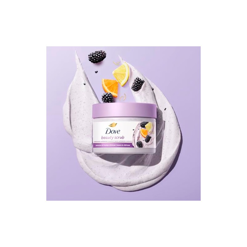 DOVE Beauty Scrub Jabón Exfoliante Corporal Mora y Cítricos, 280