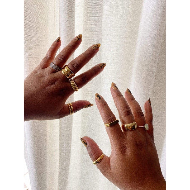 Shapes Studio The Dome Croissant Band Ring (7) (Large)