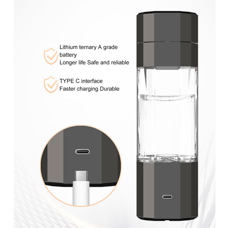 Hydrogen Water Bottle with Colorful Lights Platinum Titanium Electrode 2