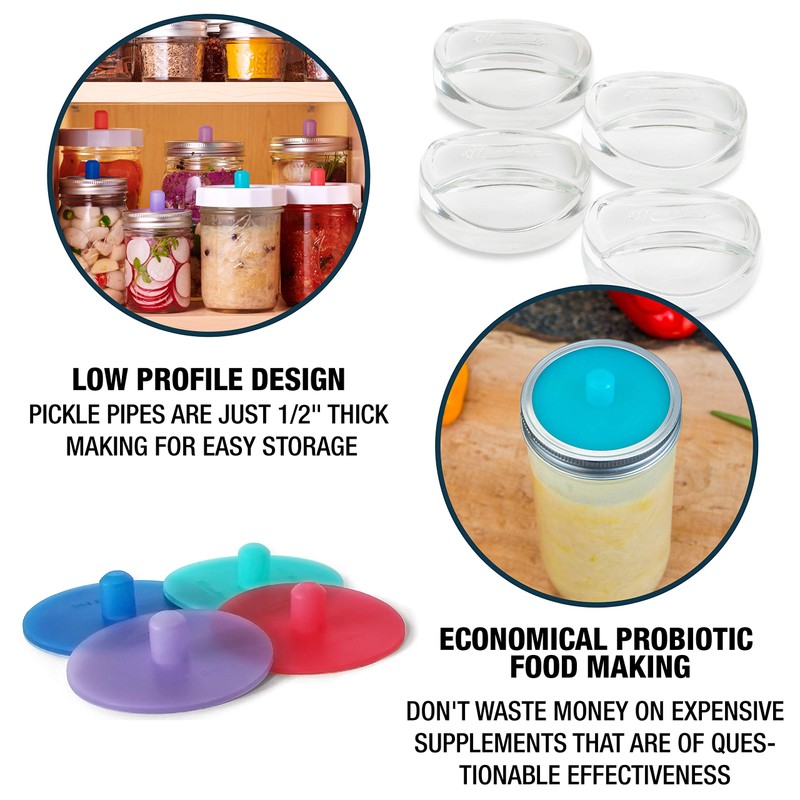 Masontops Pickle Pipes - Airlock Fermentation Lids - Fermentation Kit