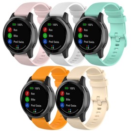 Band for Garmin Vivoactive 4/Venu 2/Vivomove HR Premium Style, Soft Silicone Replacement Watch Band for Polar Grit X/Vantage M/Vantage M2 (No Tracker, Replacement Bands Only)