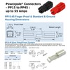 15 Amp Anderson Connectors, PP15 to 45, Red, w/16-20 AWG