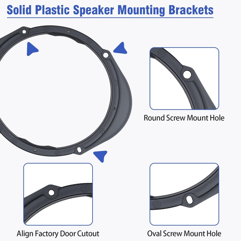 JAYUBIEN 5x7-6x8 to 6.5 Speaker Adapter Spacer for Ford Lincoln