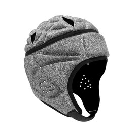 Rugby Headgear Protector Padded Protective Headguard Goalie Head Fall Protection Grey