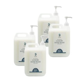 Safe Hands, Luxury Hand Wash with Pumps, Spring Breeze, Moisturising Antibacterial Hand Soap, Removes 99% of Bacteria, Kind to Skin, 4 x 5 Litre