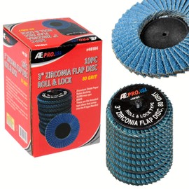 ATE Pro. USA - 3" Premium High Density Zirconia Type 29 Flap Disc 80 Grit - 10 Pack - Premium and Industrial Grade, High Performance Edge Grinding