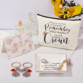 PUDDING CABIN Gifts for Mom from Daughter, Mother and Daughter Gifts Ring Dish Set, Daughter Gifts from Mom, Mother & Daughter Birthday Mother's Day Valentine's Day Chrismas Gifts Basket