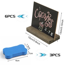 Stand Chalkboard Small Board for Writing on Double-Sided Slate Buffet Signs Price Tags Stand Drinks Card