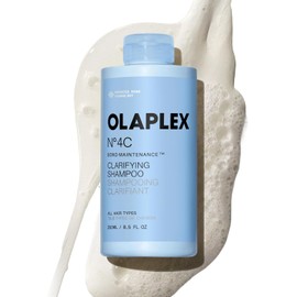 Olaplex N°4C Bond Maintenance™ Clarifying Deep Cleansing Shampoo Removes Damage Causing Impurities & Buildup Helps Restore Color vibrancy For Coily, Curly, Straight, and Wavy, 8.5 fl oz