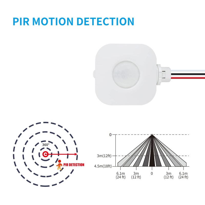 ECOELER Ceiling Occupancy Motion Sensor Switch, High Bay Fixture Mount