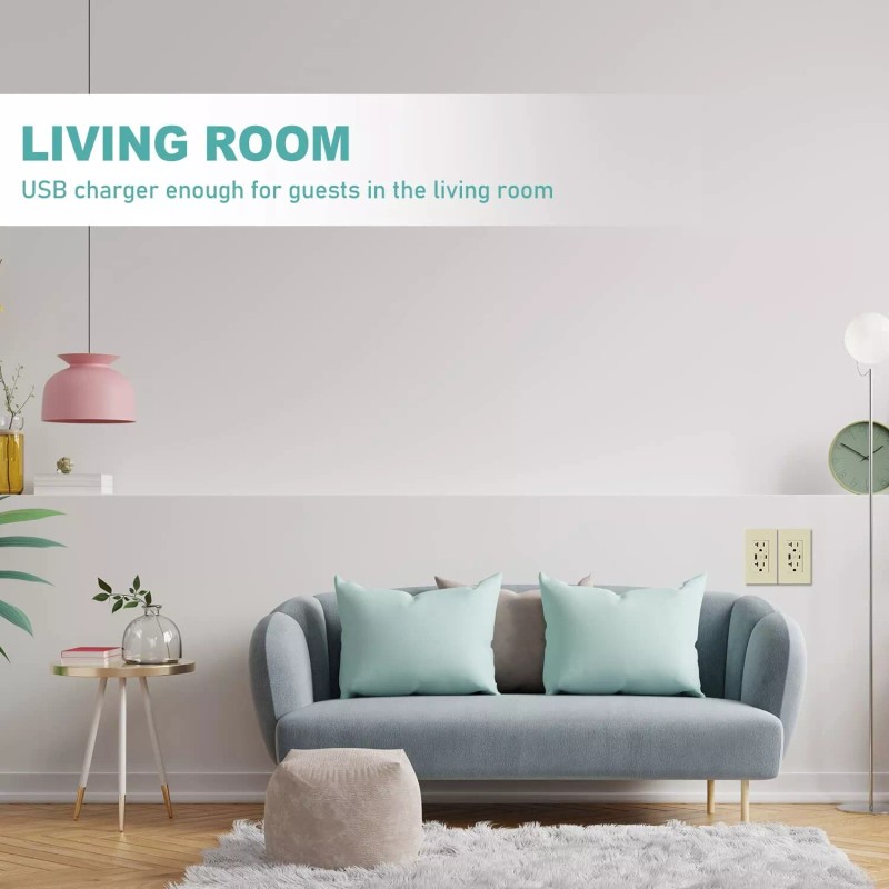 Smart-us Smart Fast 4.8A USB Type C Wall Outlet 20