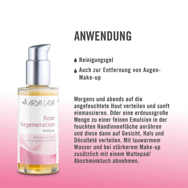ARYA LAYA Rose Regeneration Cleansing 100ml Gentle Face Cleansing Gel
