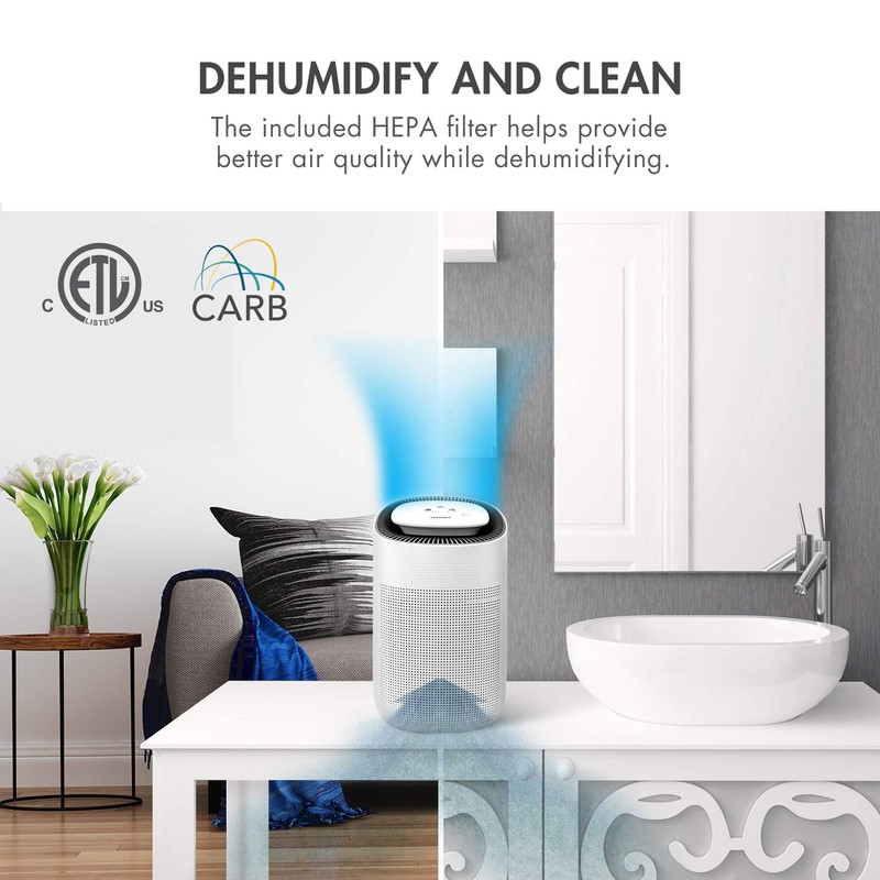 Tenergy Sorbi 1000ml Air Dehumidifier w/Purifying Function, True HEPA Filter,