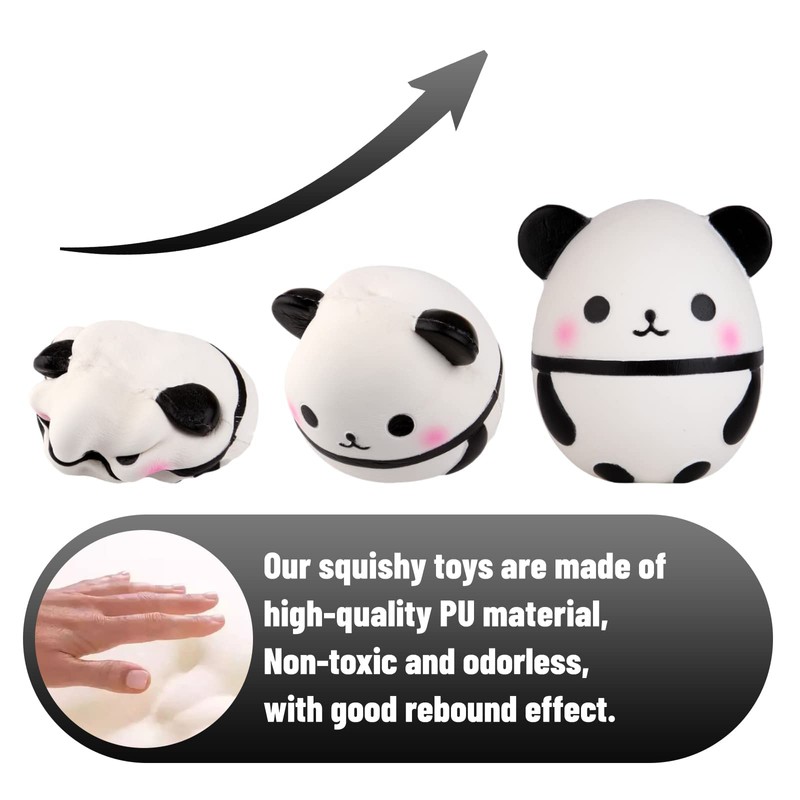 Anboor Squishies Panda Egg Mini Kawaii Slow Rising Squishies Squeeze