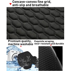 CAPITAUTO Universal Car Seat Covers for Front Seats, Super Breathable & Anti-Slip Automotive Seat Cushion Pad with Storage Bags, Fits Most Sedans, SUVs, Pickup Trucks(Front Black)