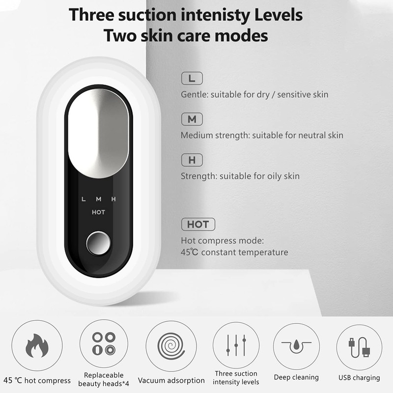 Blackhead Remover Suctioner 113℉ Hot Compress Pore Sucker-2021 Upgraded The