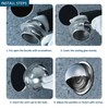 6 inch Wall Air Vent Exterior, Moonjor Black Paint Stainless