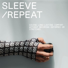 Wallhack Gaming Repeat Arm Sleeve | Gaming Setup Accessories Protective Sleeves for Arms | Compression Gamer Sleeves to Cover Arms | White | Large - X-Large