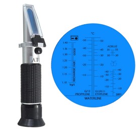 Abuycs Antifreeze Refractometer for Glycol, Antifreeze, Coolant and Battery Acid, Measuring Freezing Point of Automobile Antifreeze, Urea Adblue Battery Fluid Condition Glass Water Tester ATC Tool