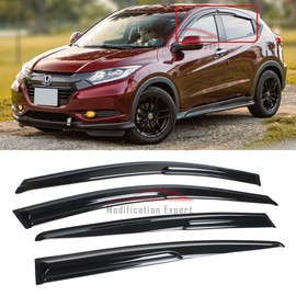 Fits for 2015-2022 Honda HR-V HRV 3D Wavy Mugen Style Window Visor Rain Guard Deflector