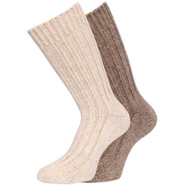 KB Socks – 2 Pairs of Wool Socks Alpaca Socks in Various Designs for Men and Women Warm Socks for Winter up to Size 50 - 39-42
