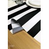 Table Runner Black and White Striped Pattern for Anniversary Runner