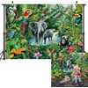PGSWEER Jungle Safari Wild Animals Backdrop 8x6FT Tropical Rainforest Animals