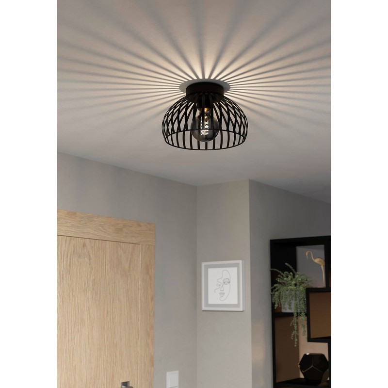 EGLO Ceiling light fixture Mogano 3, flush-mount ceiling lamp in