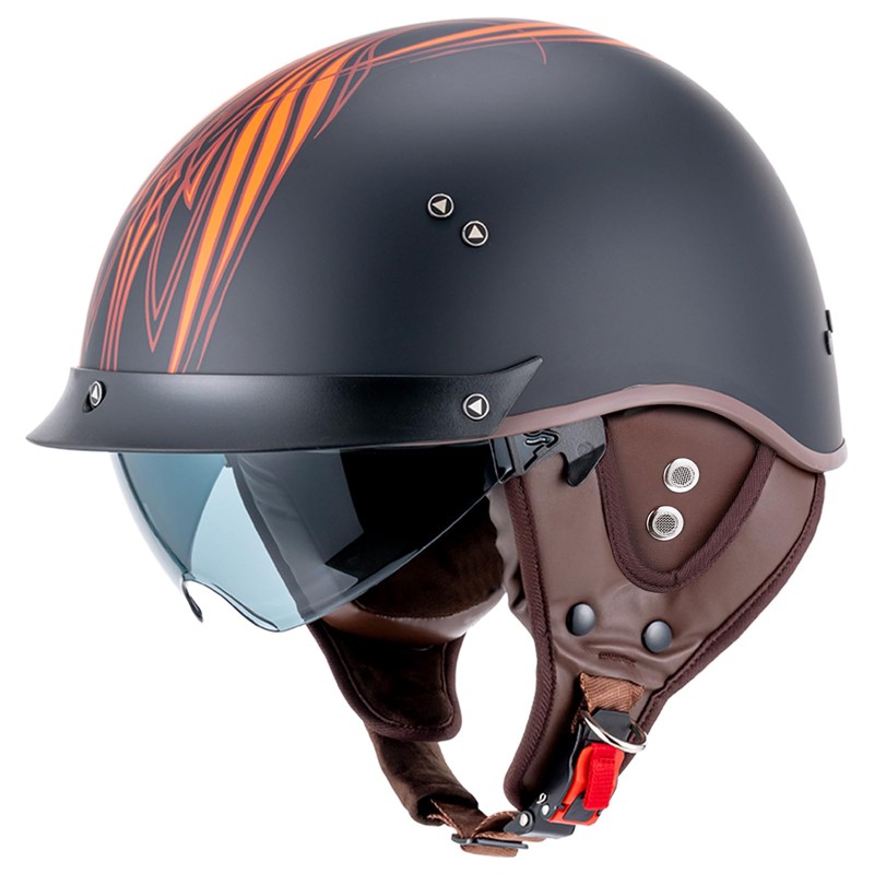 VCOROS Half Helmet Motorcycle DOT Approved Open Face Helmet F07