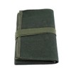 Portable Green Canvas Tool Roll Bag with 10 Pockets for