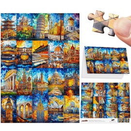 ALL4JIG Building Fun Jigsaw Puzzles for Adults and Kids, 500 Pieces, Christmas Secret Santa Gift, White Elephant Gifts, Number Partitioned for Easy Solving