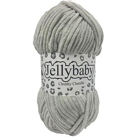 Cygnet JELLYBABY Chenille Supersoft Chunky Knitting Crochet/Yarn - 100g Ball (Pearl Grey - 012)