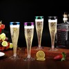 Bgtecho 100 Pack Plastic Champagne Flutes, 4.5 Oz Clear with