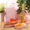 Yeaqee 100 Pcs 7" Paper Hot Dog Trays Red White