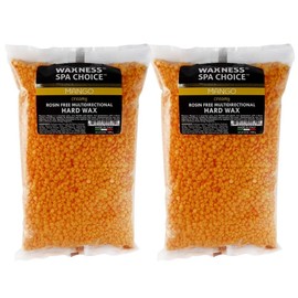 Waxness Spa Choice Rosin Free Multidirectional Hard Wax Mango 2.2 lb / 1 kg Pack of 2