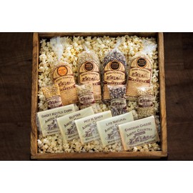 Amish Country Popcorn | Variety Sampler Pack | 4-4 oz Bags, 4-1 lb Bags and 5 Microwave Bags | Baby White, Medium White, Ladyfinger and Purple Popcorn Kernels and 5 Flavored Microwave Bags