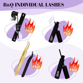 B&Qaugen Manga Lash Clusters DIY Individual Lashes 40D-0.07D-12mm 300 PCS False Eyelash Cluster Volume Lashes Extension 30D 40D 40D D Curl Lash Clusters DIY lash Extensions at Home (40D-0.07D,12mm)