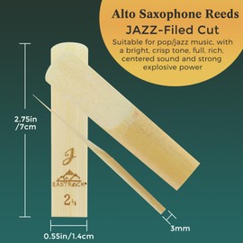 EASTROCK Jazz Alto Saxophone Reeds 2.0/2.5/3.0 Professional Alto Sax Reeds for Saxophone Beginner and Advanced Saxophonist Strength 2.5-10 Pack