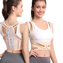 Corrector de Postura Ajustable y Transpirable para Hombres y Mujeres – Soporte de Espalda Anti-Joroba, Alivia el Dolor de Cuello, Hombros, Cintura y E
