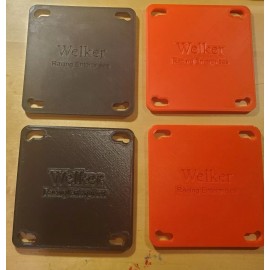 Welker Racing Ent. Intake Cover fits Holley, Carter, Dominator, 4 Hole, Square Flange- CARBON FIBER