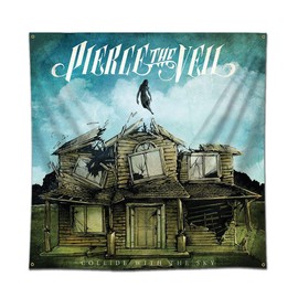 LCFHOME Pierces the Veil Tapestry Flag Collide with The Sky Music Tapestry (4x4ft/120x120cm, 150D Poly, Vivid Color) Bedroom Bar College Dorm Room Decor