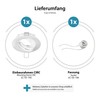 ledscom.de Circ Ceiling Mounting Frame Aluminium Pivoting White (LED/Halogen/GU10/MR16/PAR16/50 mm)