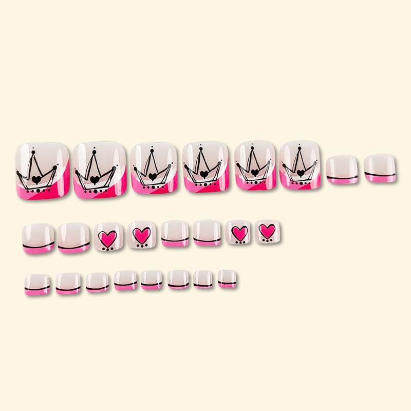 SanFangyue False Toenails – 12 Sizes Artificial Toenails for Sticking,